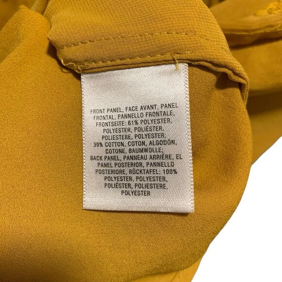 Maeve Womens Mustard Yellow Embroidered Lace Up Tank Top 6 Boho Cottagecore - Picture 5 of 9